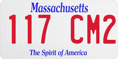 MA license plate 117CM2