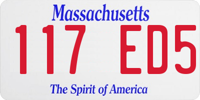 MA license plate 117ED5