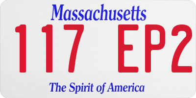 MA license plate 117EP2
