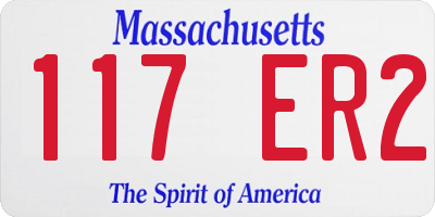 MA license plate 117ER2