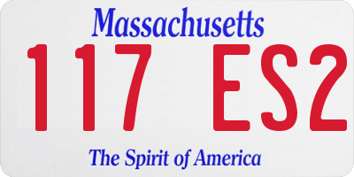 MA license plate 117ES2