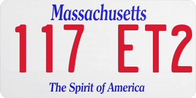 MA license plate 117ET2