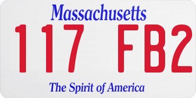 MA license plate 117FB2