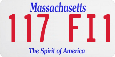 MA license plate 117FI1