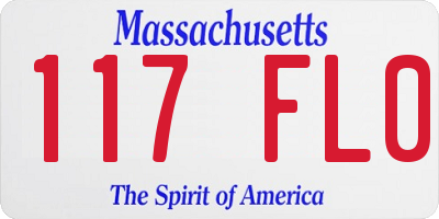 MA license plate 117FL0