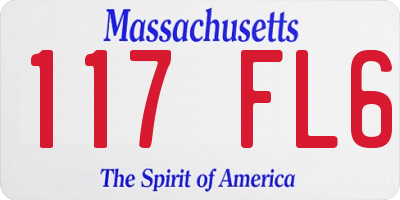 MA license plate 117FL6