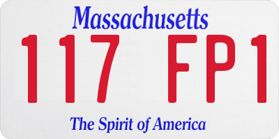 MA license plate 117FP1
