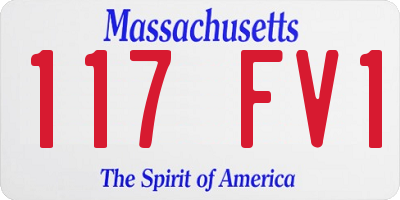 MA license plate 117FV1