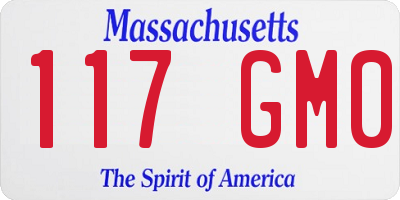 MA license plate 117GM0