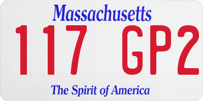 MA license plate 117GP2