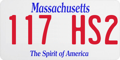 MA license plate 117HS2