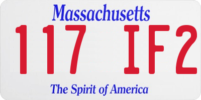 MA license plate 117IF2