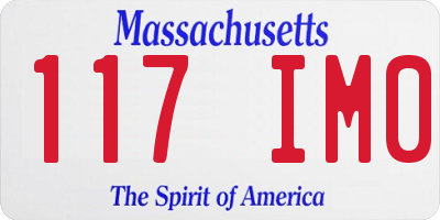 MA license plate 117IM0