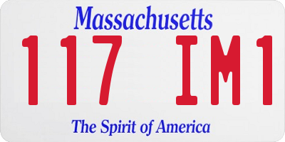 MA license plate 117IM1