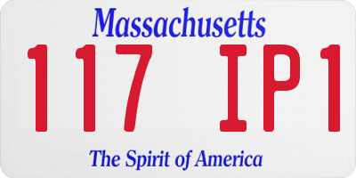 MA license plate 117IP1