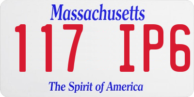 MA license plate 117IP6