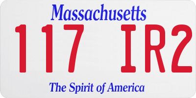 MA license plate 117IR2