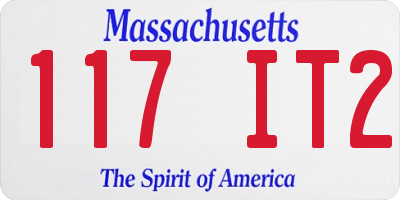 MA license plate 117IT2