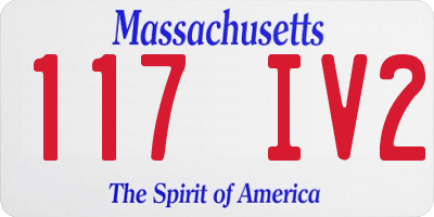 MA license plate 117IV2