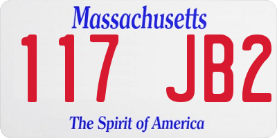 MA license plate 117JB2