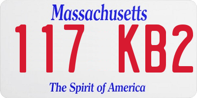 MA license plate 117KB2