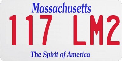 MA license plate 117LM2