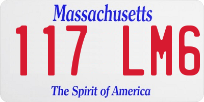 MA license plate 117LM6