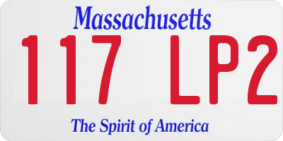 MA license plate 117LP2