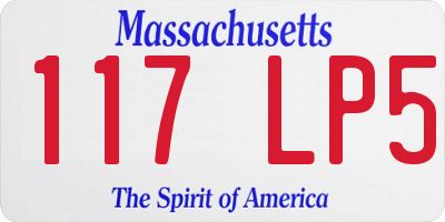 MA license plate 117LP5