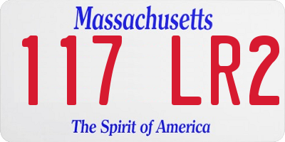 MA license plate 117LR2