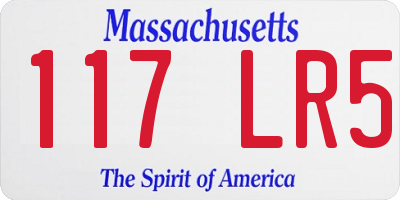 MA license plate 117LR5