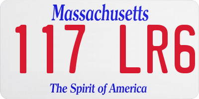 MA license plate 117LR6