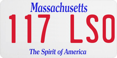 MA license plate 117LS0