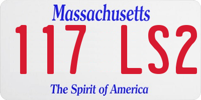 MA license plate 117LS2