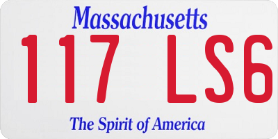 MA license plate 117LS6