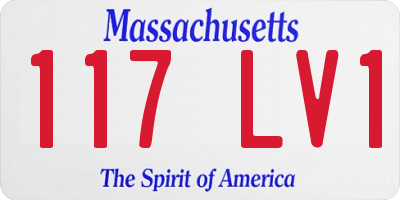 MA license plate 117LV1