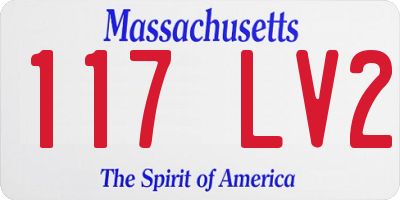 MA license plate 117LV2