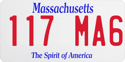 MA license plate 117MA6
