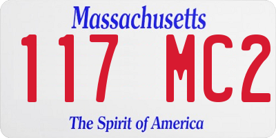 MA license plate 117MC2