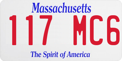 MA license plate 117MC6
