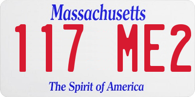 MA license plate 117ME2