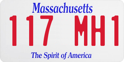 MA license plate 117MH1