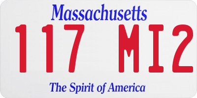 MA license plate 117MI2
