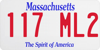 MA license plate 117ML2