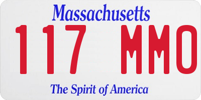 MA license plate 117MM0