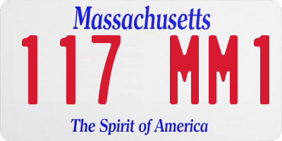 MA license plate 117MM1