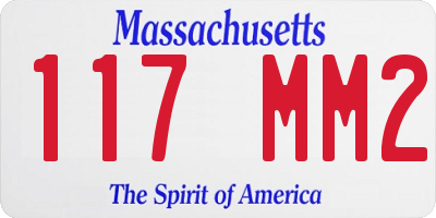 MA license plate 117MM2