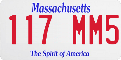 MA license plate 117MM5