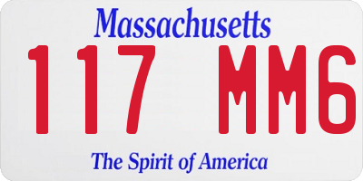 MA license plate 117MM6