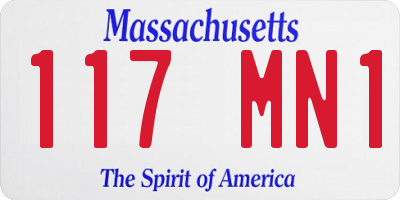 MA license plate 117MN1